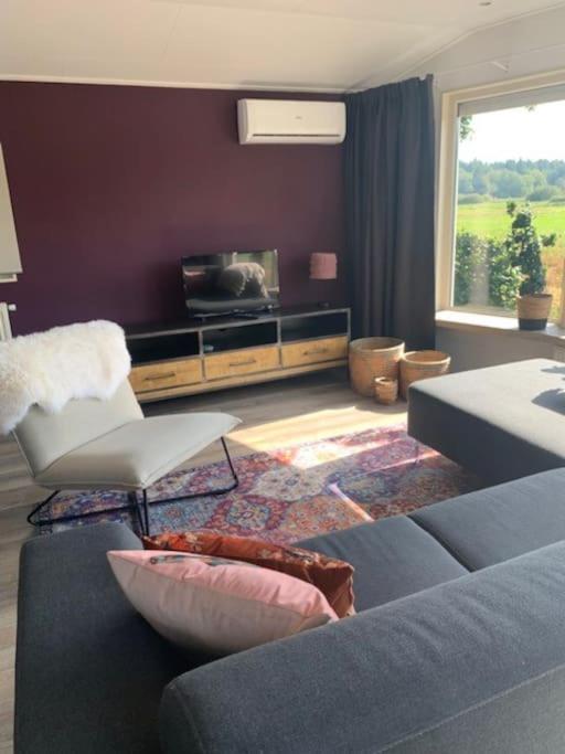 Luxe Chalet Met Uniek Vrij Uitzicht Op Rustig Park In Papenvoort Drenthe Buitenkant foto